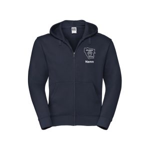 Marinblå Russell ziphoodie herr