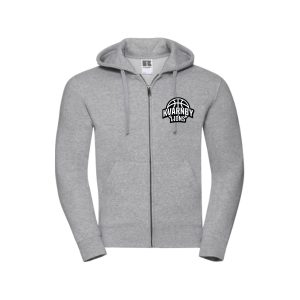 Grå Russell ziphoodie unisex