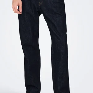 ONLY & SONS Edge Straight Fit Jeans Dark Blue Denim