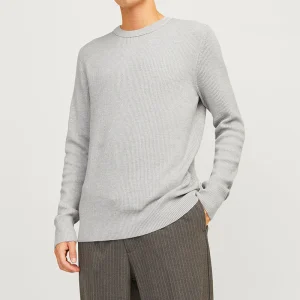 Jack & Jones Perfect Knit Crew Neck Light Grey Melange
