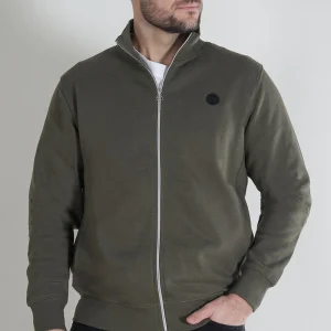 Kronstadt Lars Badge Zip Sweat Army