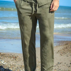 ONLY & SONS Sinus Loose Viscose Linen Pant Olive Night