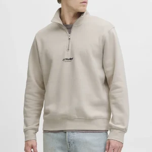 Jack & Jones Soho Sweat Half Zip Moonbeam