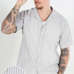 Jack & Jones Aydan Seersucker Resort Shirt SS Crockery