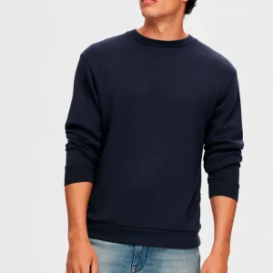 Selected Emanuel Soft Crew Neck Sweat Sky Captain