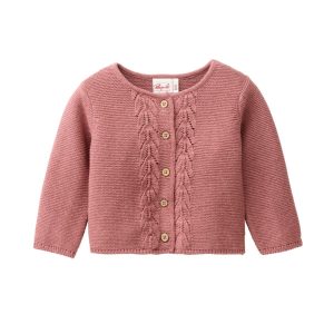 Mönsterstickad kofta bård