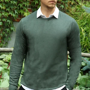 JEFF GREYSON CREW KNIT Army
