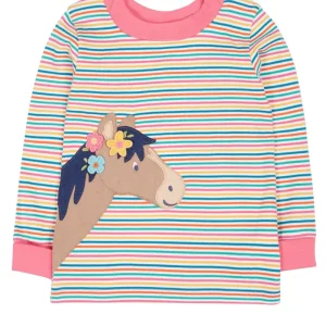 Långärmad t-shirt häst