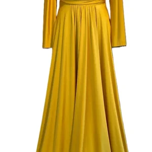 REA Aftonklänning / Balklänning med lång ärm  PartyLine 11835 yellow